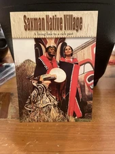 Vtg Postcard Saxman Native Village Oversize Unused