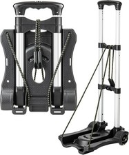 Small Folding Hand Truck Dolly with 2 Wheels, Lightweight Aluminum Foldable Lugg