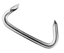 Hog Ring 1-1/2" x 7/8" Stainless Steel Plain (50 Pieces)