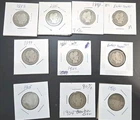 Lot Of Ten Barber Quarters, 90% Silver, High Grade Coins! BELOW MELT VALUE!