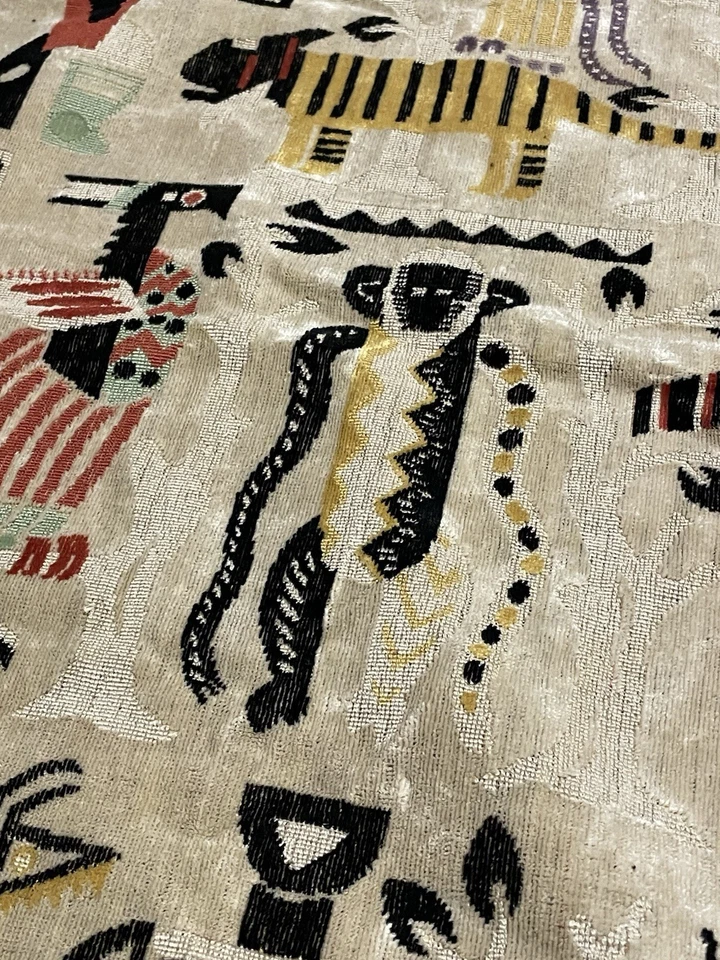 Clarence House Zambezi Multi Texture African Linen Velvet Fabric 51”x41” - Image 3 of 4