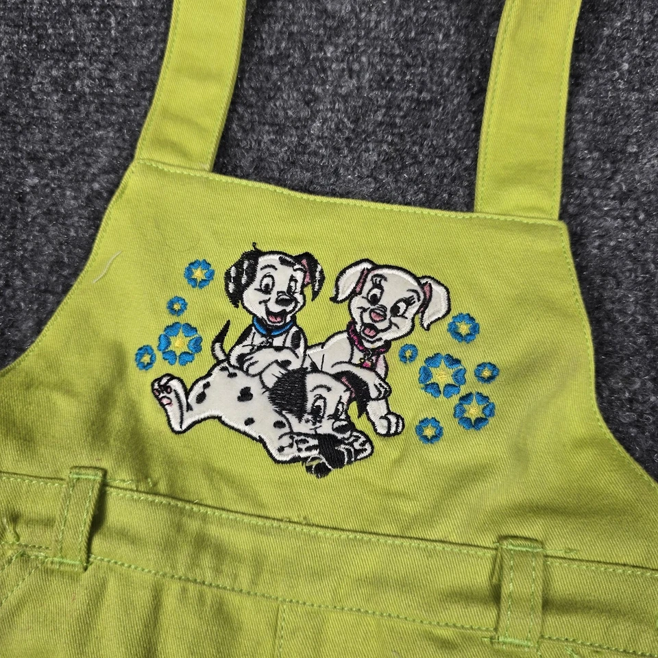 Vintage Disney 102 Dalmations Overalls Baby Sz 12M Embroidered Puppy Green Movie - Image 2 of 4