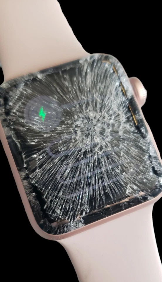 AS IS *PARTS/REPAIR* Screen Damage Apple Watch Series 2 38mm Rose Gold Aluminum - Image 2 of 4