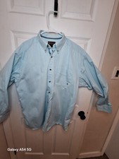 Ariat Men's Team Logo Twill Light Blue Classic Button Down Shirt 10055235
