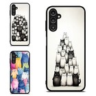 For Samsung A15 A16 S23 S24 S25 Ultra FE bunch cat ink lines Anti scratch Cover