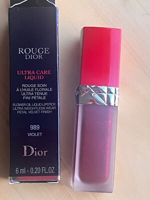 Dior Rouge Ultra Care Red Liquid Lipstick, 989 Violet, Brandneu in Box