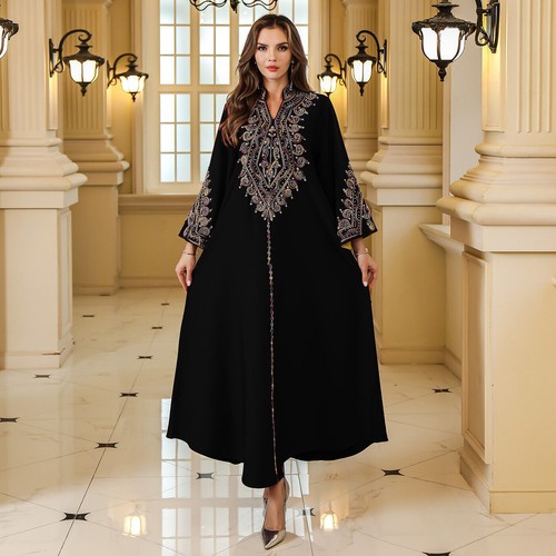 Evening Abaya Maxi Dress Women Muslim Long Robes Dubai Turkey Kaftan Ramadan New - Picture 120 of 121