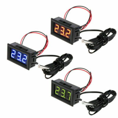 -50°~110° DC 12V Thermometer digital LED Temperatur Anzeige + Sensor Sonde RF