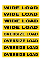1/25 scale model semi truck DOT wide load oversize load placards 1:25