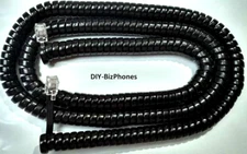Black 25Ft Long Handset Cord for GE/Thomson Phone Pro Series 2 or 3 Line Curly