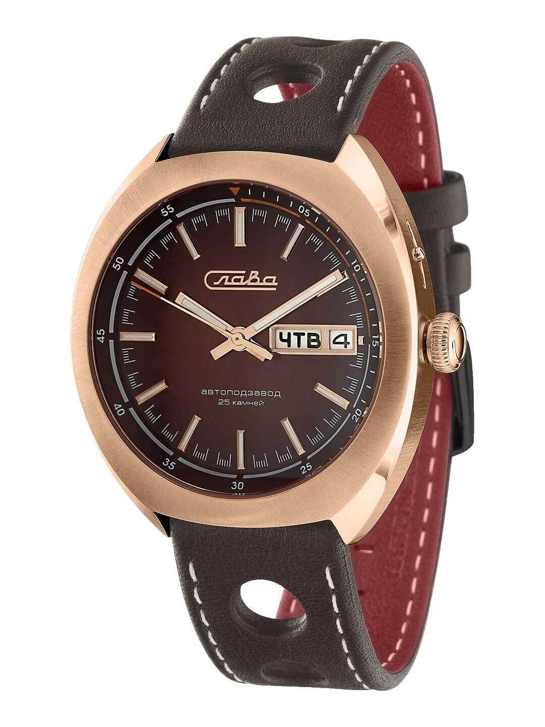 Slava Mechanical Automatic Date Indicator Wristwatches