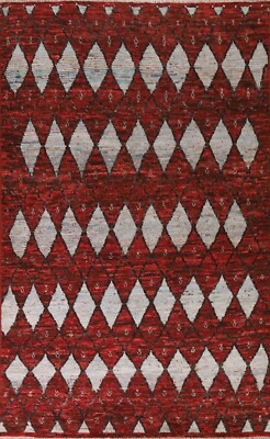 Geometric Handmade Area Rug 7x10 Tribal Moroccan Wool Carpet