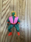 Vtg 1985 Green Lizard COMBO HERO EVIL Figure GALAXY MOTU Heman Bootleg Pink Vest