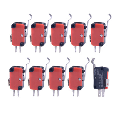 10stk Mikroschalter 250V 15A Micro-Schalter-Taster Microswitch Endschalter