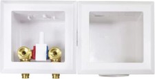 1/2"in PEX White ABS Double Compact Interlocking Washing Machine Outlet Box NEW