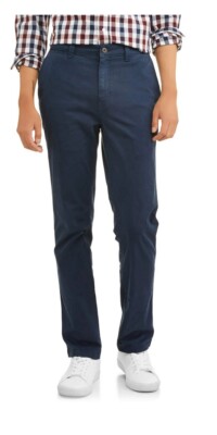 New George Size 29x32 Blue Slim Straight Chino Pants Men's