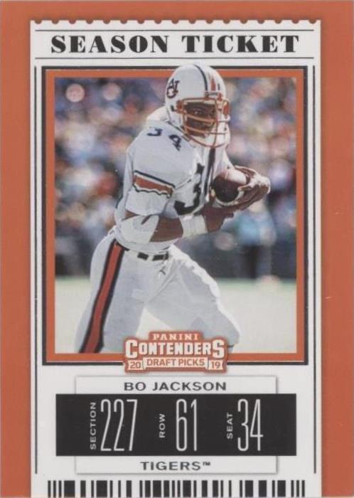 2018 Panini Contenders Draft Picks Bo Jackson #12 Auburn Tigers Collegiate Football Card
