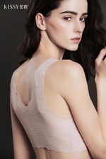 New Limited Edition PINK-MEDIUM. Kissy LACE Wireless and Seamless Bra Set
