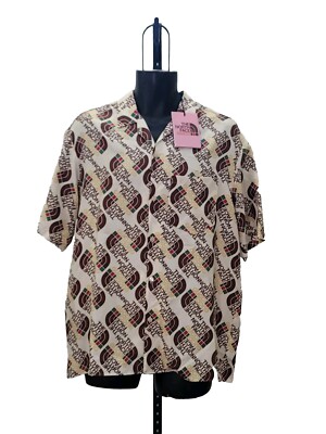 Gucci × The North Face Silk Web Twill 50 XL Button Up Shirt Logo