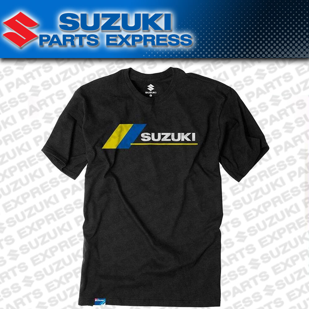 SUZUKI MXメッシュジャージ NEW GENUINE BLACK TEAM SUZUKI MX T-SHIRT 100% COTTON MOTO