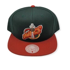 Mitchell & Ness Seattle Supersonics Team 2 Tone 2.0 Adjustable Snapback Hat Cap