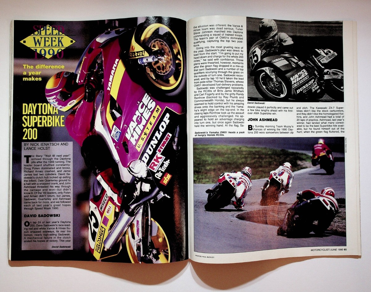 1990 June Motorcyclist Motorcycle Magazine Harley-Davidson