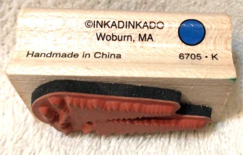 Sello de árbol de madera de pinos Inkadinkadoo vintage 2 pinos A24 Foto 3 de 4