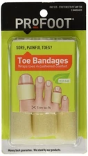 ProFoot Toe Bandages with Aloe One Size-Stretches To Fit Any Toe Trim To Fit 3Ct