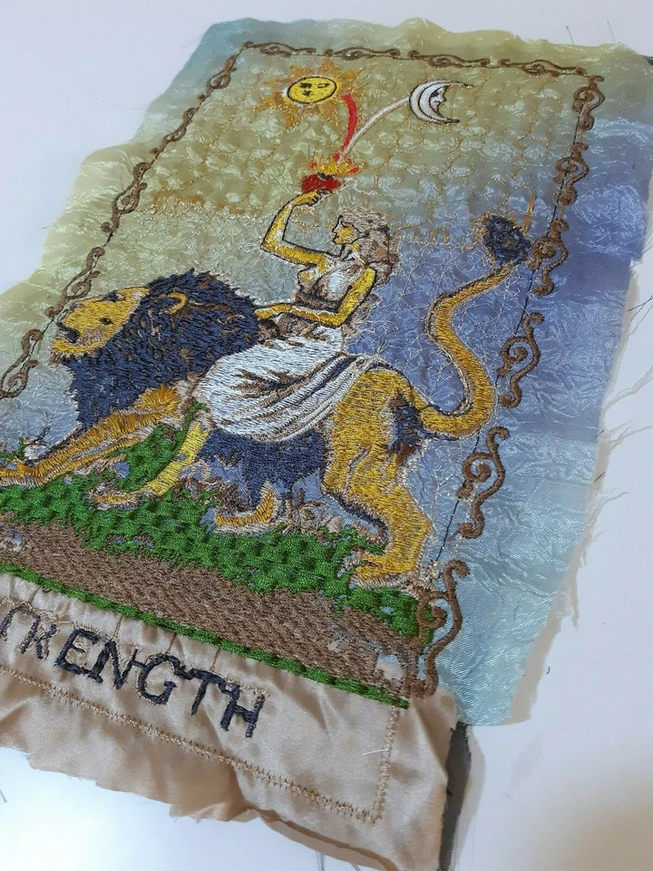 Tarot Card Strength Handmade Embroidered Patch - Image 3 of 4
