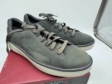 JOHNSTON & MURPHY MEN'S XC4 FOUST LACE-TO-TOE SNEAKER LEATHER GRAY NUBUCK SIZE 8