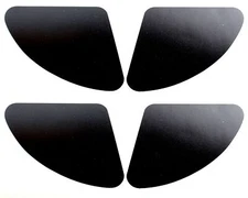 57 1957 Chevy Rear Chrome Bumper End Insert Black Decals Stickers Chevrolet