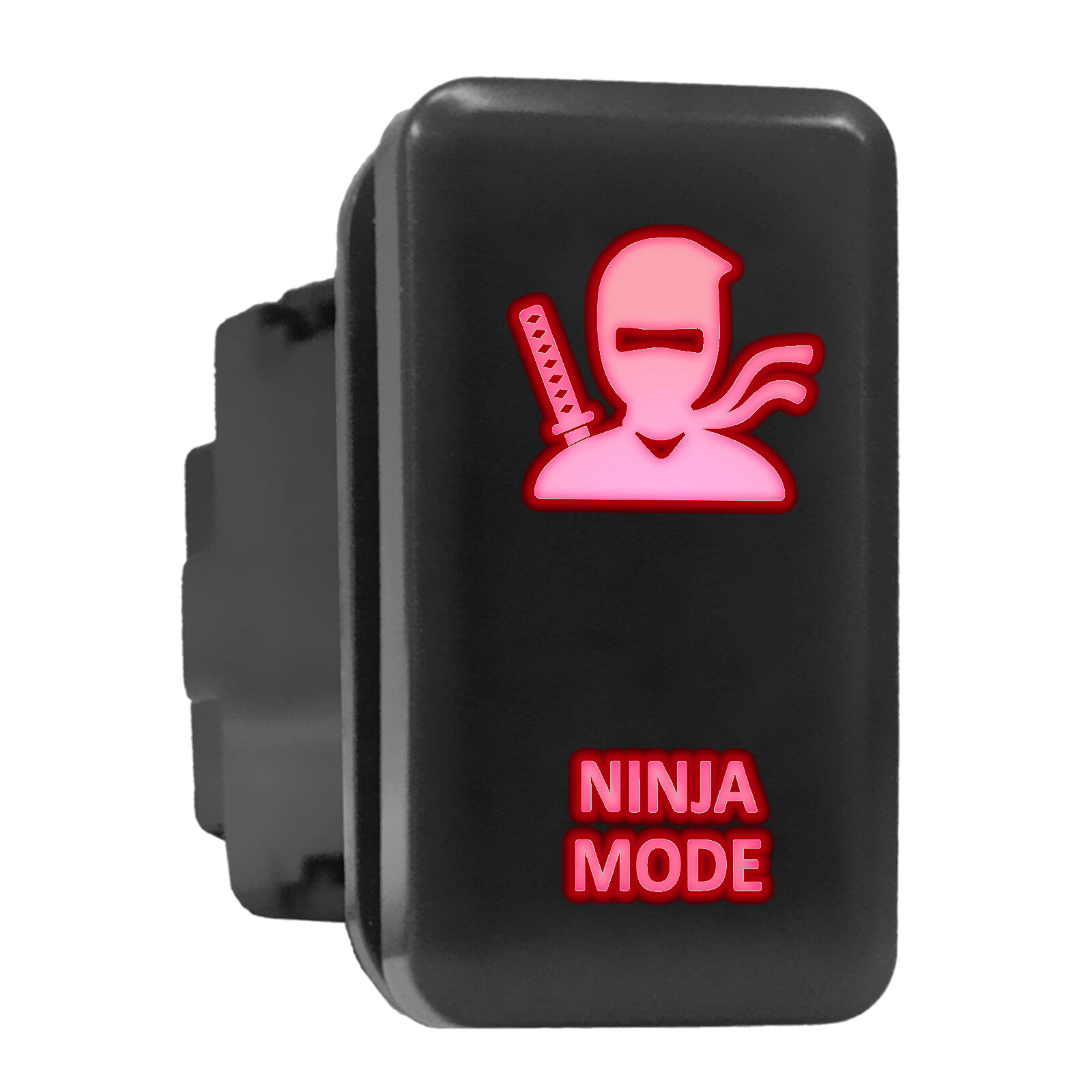 Ninja Mode Red Backlit Push Switch 1.54x0.83 Inches Fits Toyota-image