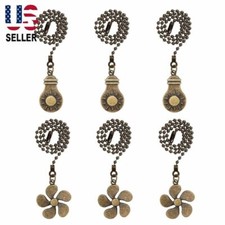 6PCS 12" Ceiling Fan Light Bulb Pull Chain Beaded Ball Extension Connector Decor