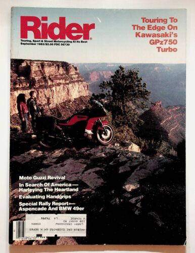 1983 September Rider Magazine Motorcycle Moto Guzzi Kawasaki GPz750 Turbo Harley