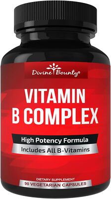 Divine Bounty Super B Complex Vitamins - All B 90 Count (Pack of 1) 