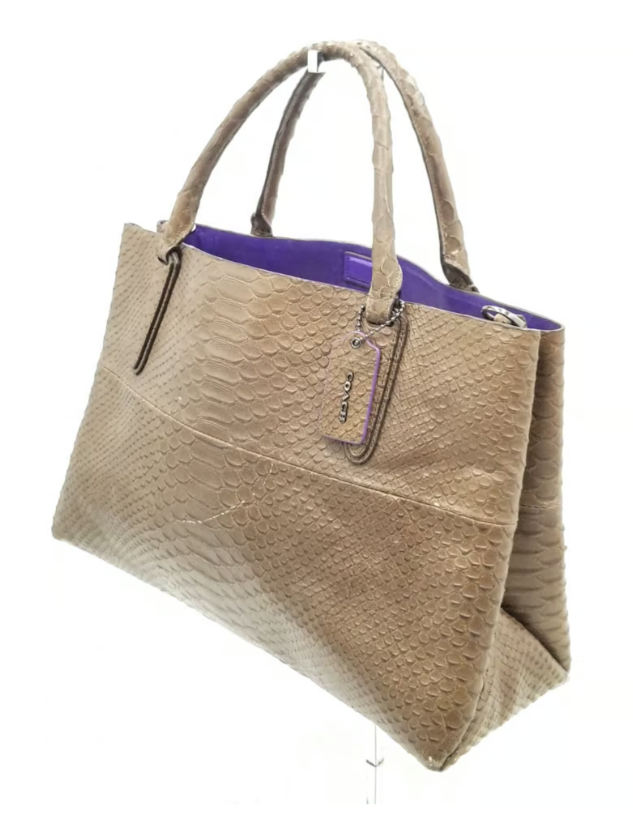 バッグ COACH python archive tote bag y2k Coach Bronze Borough Python Triple Compartment Satchel | eBay
