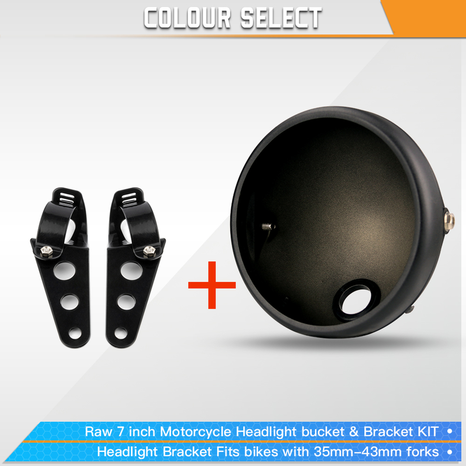 7 Inch Headlight Housing Bracket+Headlight Cover Universal Headlamp