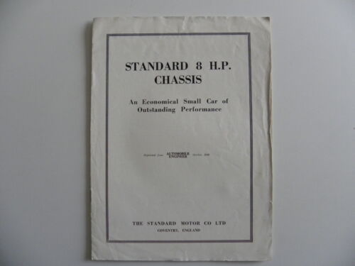 Brochure STANDARD 8 HP chassis de 1946 - Photo 1/2