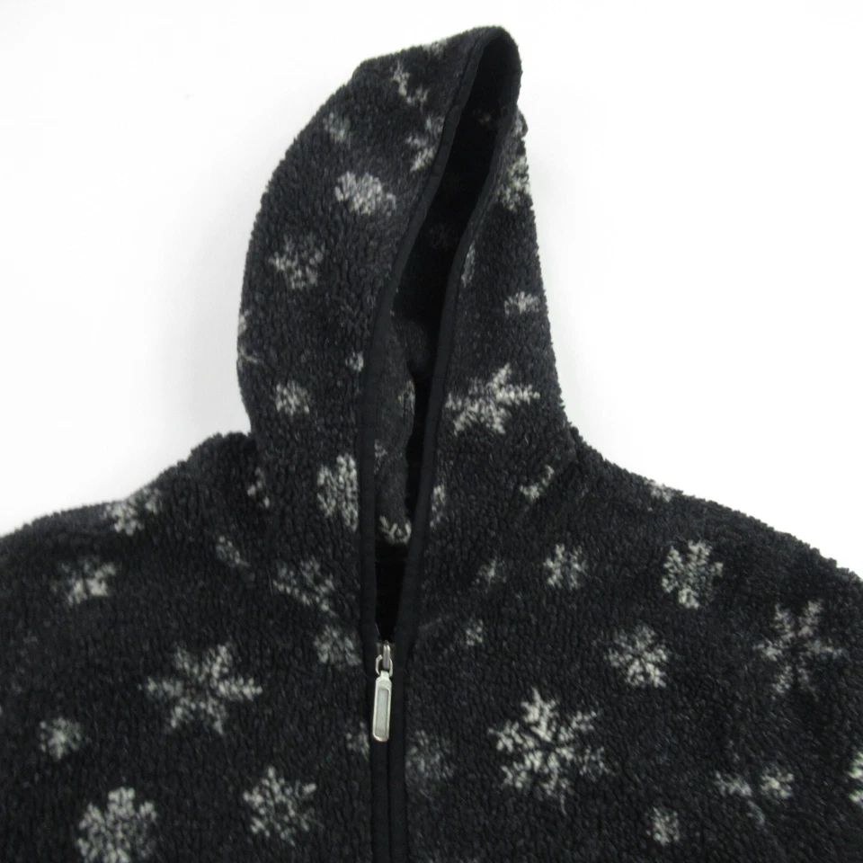 Eddie Bauer Jacket Womens Small Petite Long Sleeve Black Fleece Pockets - Image 2 of 4