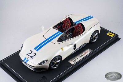 1/18 BBR FERRARI MONZA SP2 White with Blue Stripe 🤝ALSO OPEN FOR