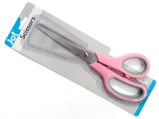 NEW PINK SOFT GRIP HANDLES SCISSORS JOT 8-1/2 LONG STAINLESS STEEL