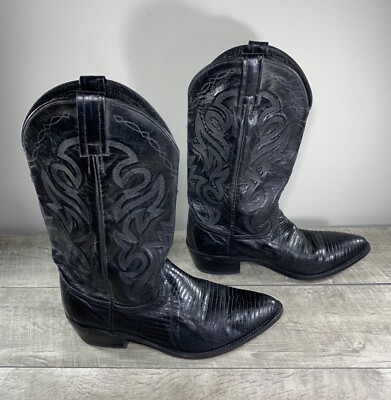 Dan Post DP2350R Raliegh Leather Cowboy Western Pull On Mens  display picture 2
