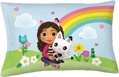 Gabby's Dollhouse Kids Beauty Silky Satin Standard Pillowcase Cover 20x30 for