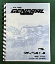 2018 Polaris General 1000 EPS Deluxe Owner's Manual: Full Color & Clear Covers!