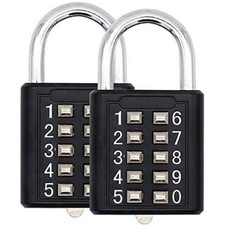 Mioni 10 Digit Push Button Combination Padlock 5 Digit Locking Mechanismblue 2