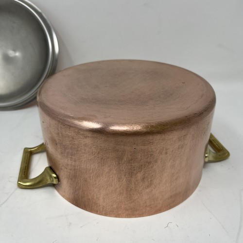 Paul Revere Limited Edition Copper 2 Quart Casserole Pan W/Lid Brass Handle - Picture 13 of 22