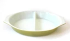 Vintage Pyrex 1  Qt Olive Green Divided Casserole Ovenware Dish 063 Baking B9