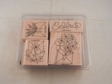 STAMPIN' UP "NEW" SET OF 4 STAMPS - SEND A CELEBRATION