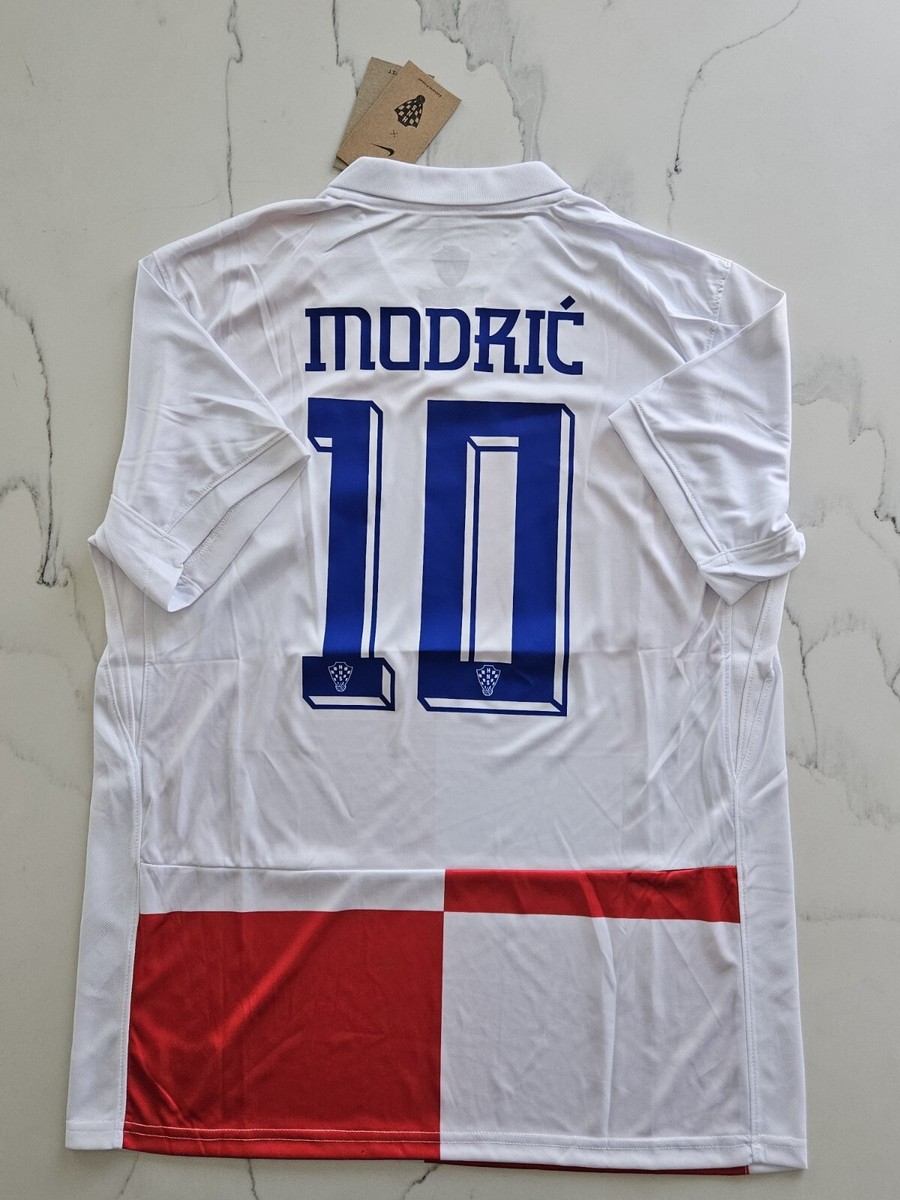 Luka Modric #10 White & Red Croatia National Team Jersey Mens Size