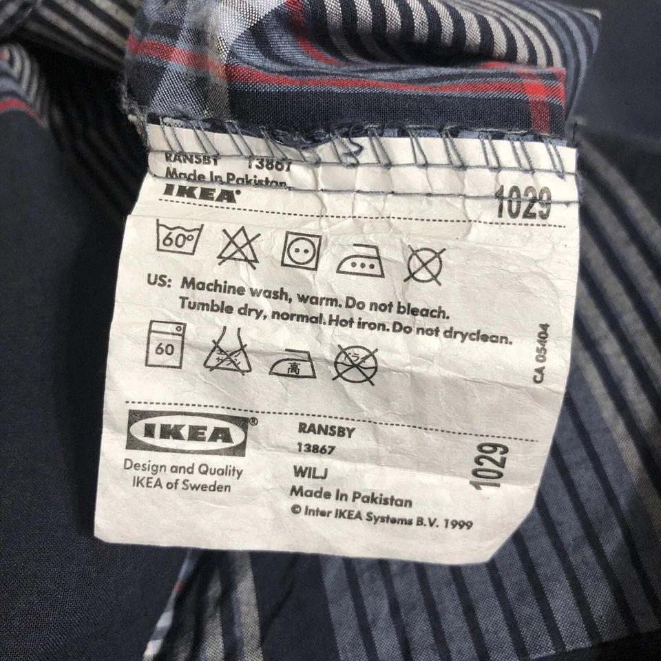 Juego de 4 fundas de almohada IKEA Plaid Ransby Blue Euro Foto 3 de 4